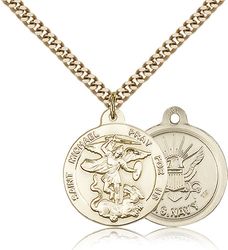 Gold Filled St. Michael the Archangel Medal Pendant" itemprop="image