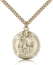 Gold Filled St. Michael the Archangel Medal Pendant" itemprop="image