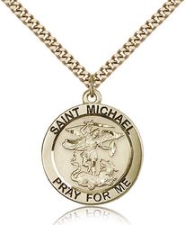 Gold Filled St. Michael the Archangel Medal Pendant" itemprop="image