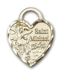 Gold Filled St. Michael the Archangel Medal Pendant" itemprop="image