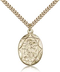 Gold Filled St. Michael the Archangel Medal Pendant" itemprop="image