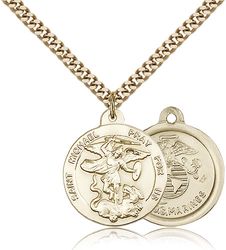 Gold Filled St. Michael the Archangel Medal Pendant" itemprop="image