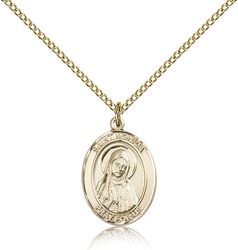 Gold Filled St. Monica Patron Saint Medal Pendant - Medium" itemprop="image