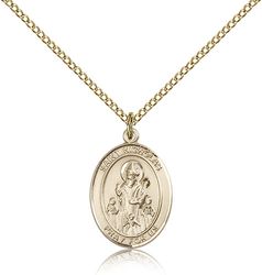 Gold Filled St. Nicholas Patron Saint Medal Pendant - Medium" itemprop="image