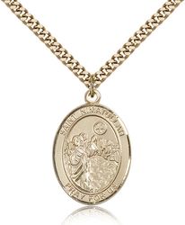 Gold Filled St. Nimatullah Patron Saint Medal Pendant - Large" itemprop="image