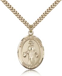 Gold Filled St. Nino de Atocha Patron Saint Medal Pendant - Large" itemprop="image