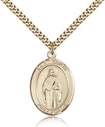 Gold Filled St. Odilia Patron Saint Medal Pendant - Large" itemprop="image