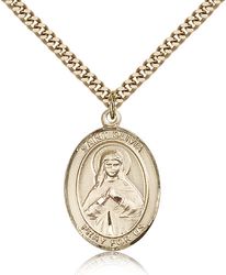 Gold Filled St. Olivia Patron Saint Medal Pendant - Large" itemprop="image