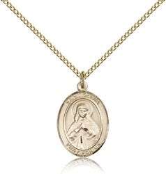 Gold Filled St. Olivia Patron Saint Medal Pendant - Medium" itemprop="image