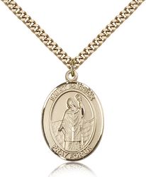 Gold Filled St. Patrick Patron Saint Medal Pendant - Large" itemprop="image