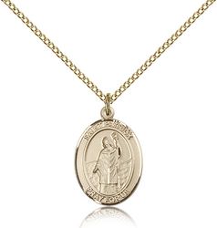 Gold Filled St. Patrick Patron Saint Medal Pendant - Medium" itemprop="image