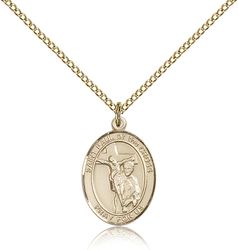 Gold Filled St. Paul of the Cross Patron Saint Medal Pendant - Medium" itemprop="image