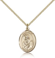 Gold Filled St. Paul the Apostle Patron Saint Medal Pendant - Medium" itemprop="image