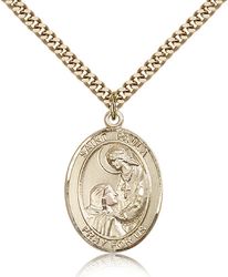 Gold Filled St. Paula Patron Saint Medal Pendant - Large" itemprop="image