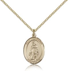 Gold Filled St. Peregrine Laziosi Patron Saint Medal Pendant - Medium" itemprop="image