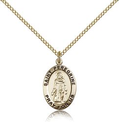 Gold Filled St. Peregrine Medal Pendant" itemprop="image