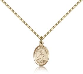 Gold Filled St. Perpetua Patron Saint Medal Pendant - Small" itemprop="image