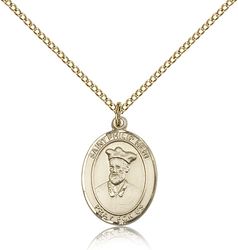 Gold Filled St. Philip Neri Patron Saint Medal Pendant - Medium" itemprop="image