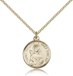 Gold Filled St. Philomena Medal Pendant" itemprop="image