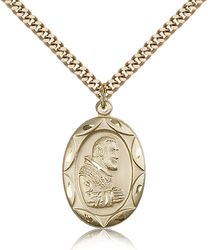 Gold Filled St. Pio of Pietrelcina Medal Pendant" itemprop="image