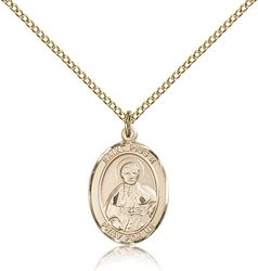 Gold Filled St. Pius X Patron Saint Medal Pendant - Medium" itemprop="image