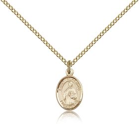 Gold Filled St. Placidus Patron Saint Medal Pendant - Small" itemprop="image