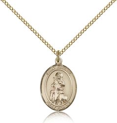 Gold Filled St. Rachel Patron Saint Medal Pendant - Medium" itemprop="image