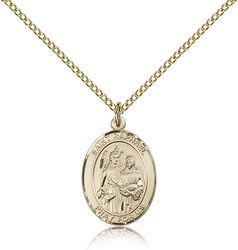 Gold Filled St. Raphael the Archangel Patron Saint Medal Pendant - Medium" itemprop="image
