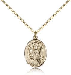 Gold Filled St. Raymond Nonnatus Patron Saint Medal Pendant - Medium" itemprop="image