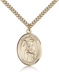 Gold Filled St. Regina Patron Saint Medal Pendant - Large" itemprop="image