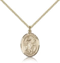 Gold Filled St. Richard Patron Saint Medal Pendant - Medium" itemprop="image