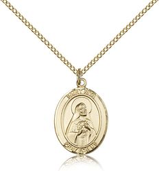 Gold Filled St. Rita of Cascia Patron Saint Medal Pendant - Medium" itemprop="image