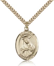 Gold Filled St. Rose of Lima Patron Saint Medal Pendant - Large" itemprop="image