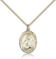 Gold Filled St. Rose Philippine Patron Saint Medal Pendant - Medium" itemprop="image