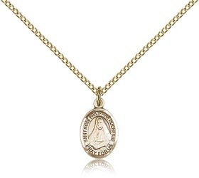 Gold Filled St. Rose Philippine Patron Saint Medal Pendant - Small" itemprop="image