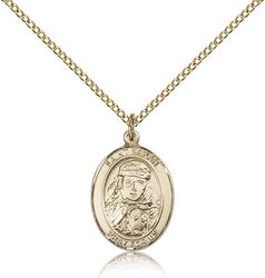 Gold Filled St. Sarah Patron Saint Medal Pendant - Medium" itemprop="image