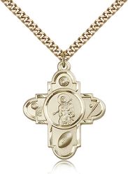 Gold Filled St. Sebastian Medal Pendant" itemprop="image