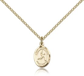 Gold Filled St. Sebastian Patron Saint Medal Pendant - Small" itemprop="image