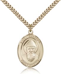 Gold Filled St. Sharbel Patron Saint Medal Pendant - Large" itemprop="image