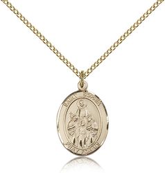 Gold Filled St. Sophia Patron Saint Medal Pendant - Medium" itemprop="image