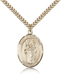 Gold Filled St. Stanislaus Patron Saint Medal Pendant - Large" itemprop="image