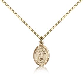 Gold Filled St. Stephanie Patron Saint Medal Pendant - Small" itemprop="image