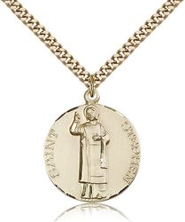 Gold Filled St. Stephen Medal Pendant" itemprop="image