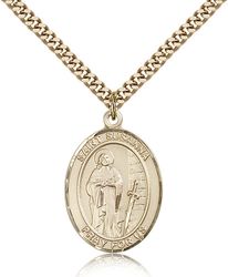 Gold Filled St. Susanna Patron Saint Medal Pendant - Large" itemprop="image