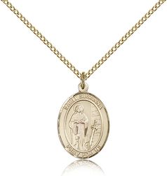 Gold Filled St. Susanna Patron Saint Medal Pendant - Medium" itemprop="image