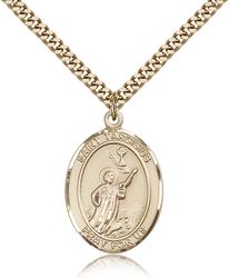 Gold Filled St. Tarcisius Patron Saint Medal Pendant - Large" itemprop="image