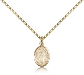 Gold Filled St. Teresa of Avila Patron Saint Medal Pendant - Small" itemprop="image