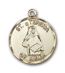 Gold Filled St. Theresa Medal Pendant" itemprop="image