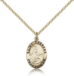 Gold Filled St. Theresa Medal Pendant" itemprop="image