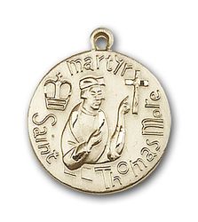 Gold Filled St. Thomas More Medal Pendant" itemprop="image